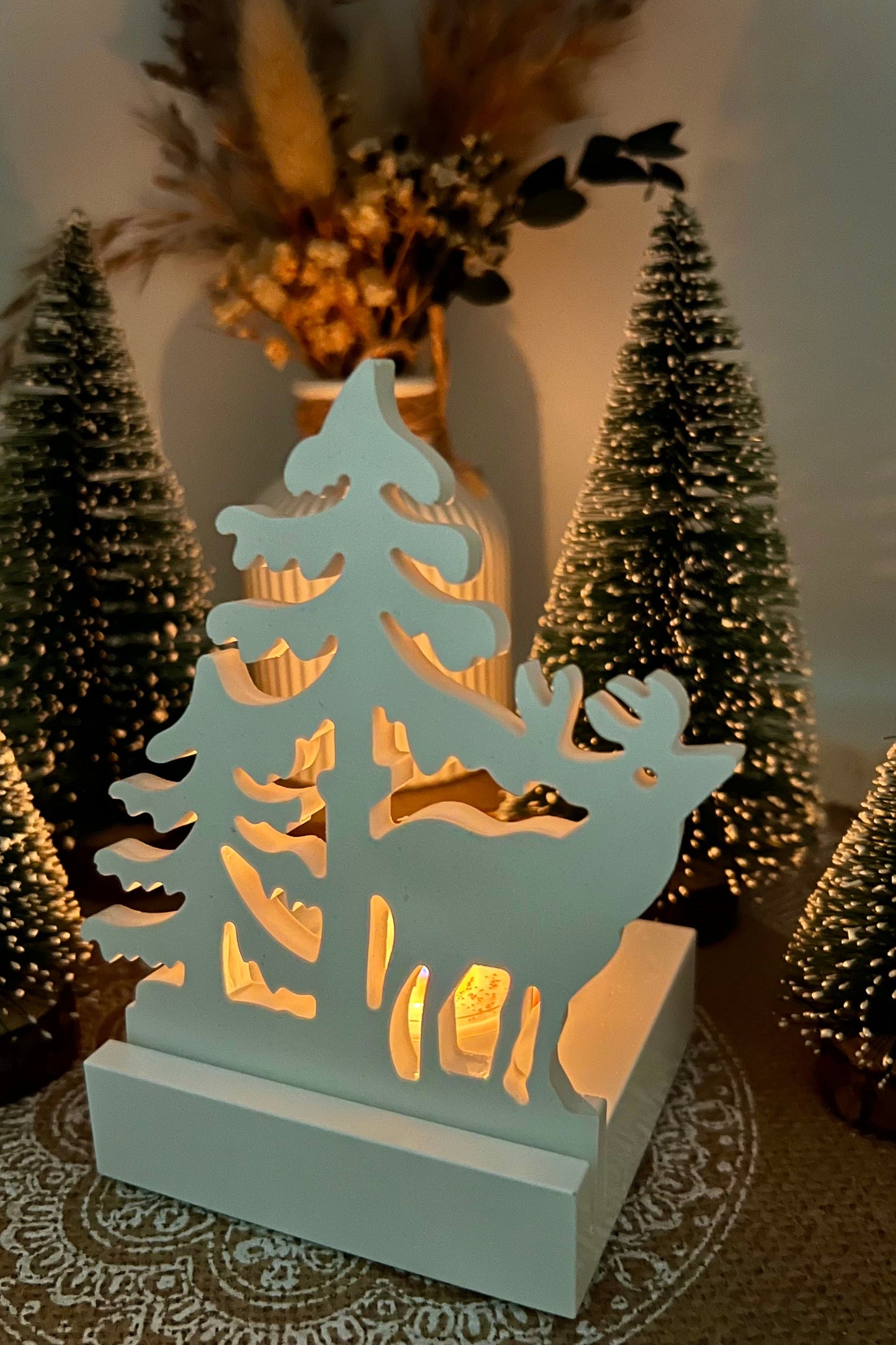 Handgegossene Teelichthalter – verschiedene winterliche Motive