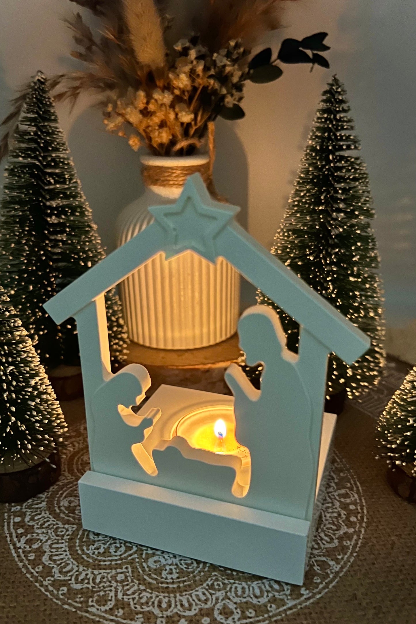 Handgegossene Teelichthalter – verschiedene winterliche Motive