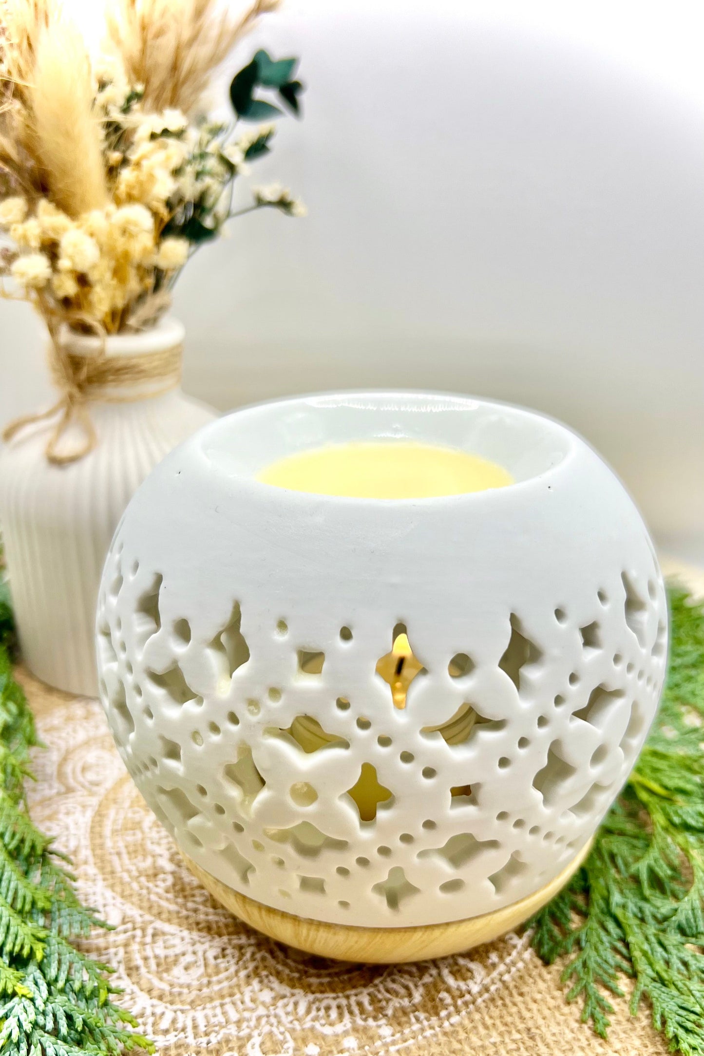 Bundle-Set: Keramikduftlampe + Wachsmelts deiner Wahl