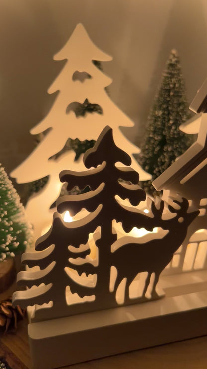 Winterlandschaft – handgegossene Keramik-Deko | Geschenk-Edition | Weihnachtsdeko