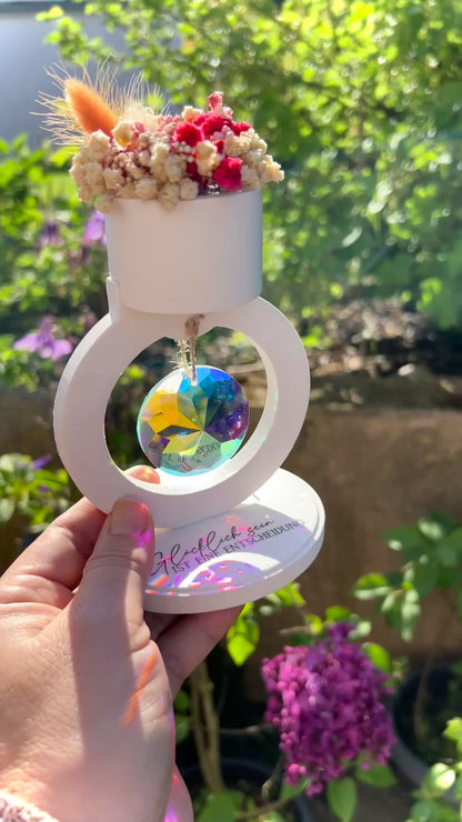 Sonnenfänger Magie – Lichtspiel mit Kristall & Trockenblumen in 2 Varianten